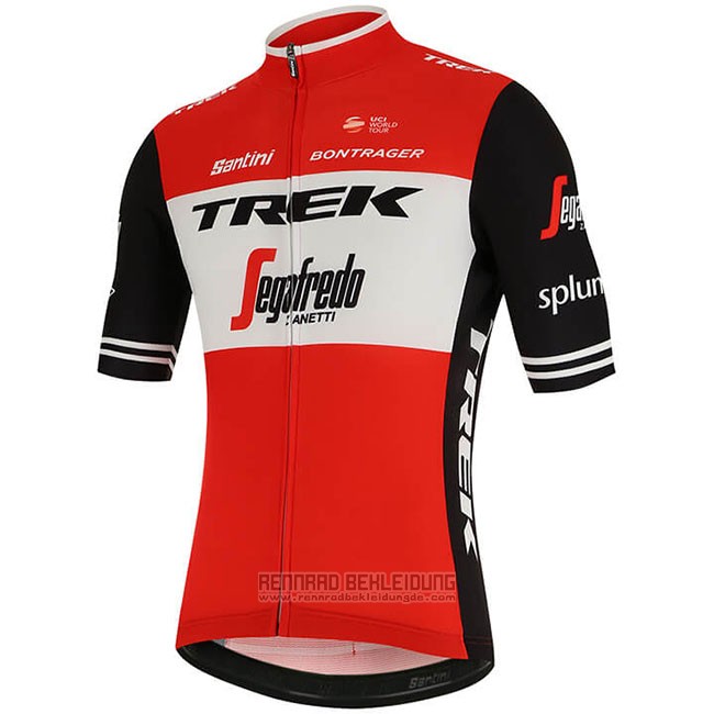 2019 Fahrradbekleidung Trek Segafredo Rot Wei Trikot Kurzarm und Tragerhose - zum Schließen ins Bild klicken